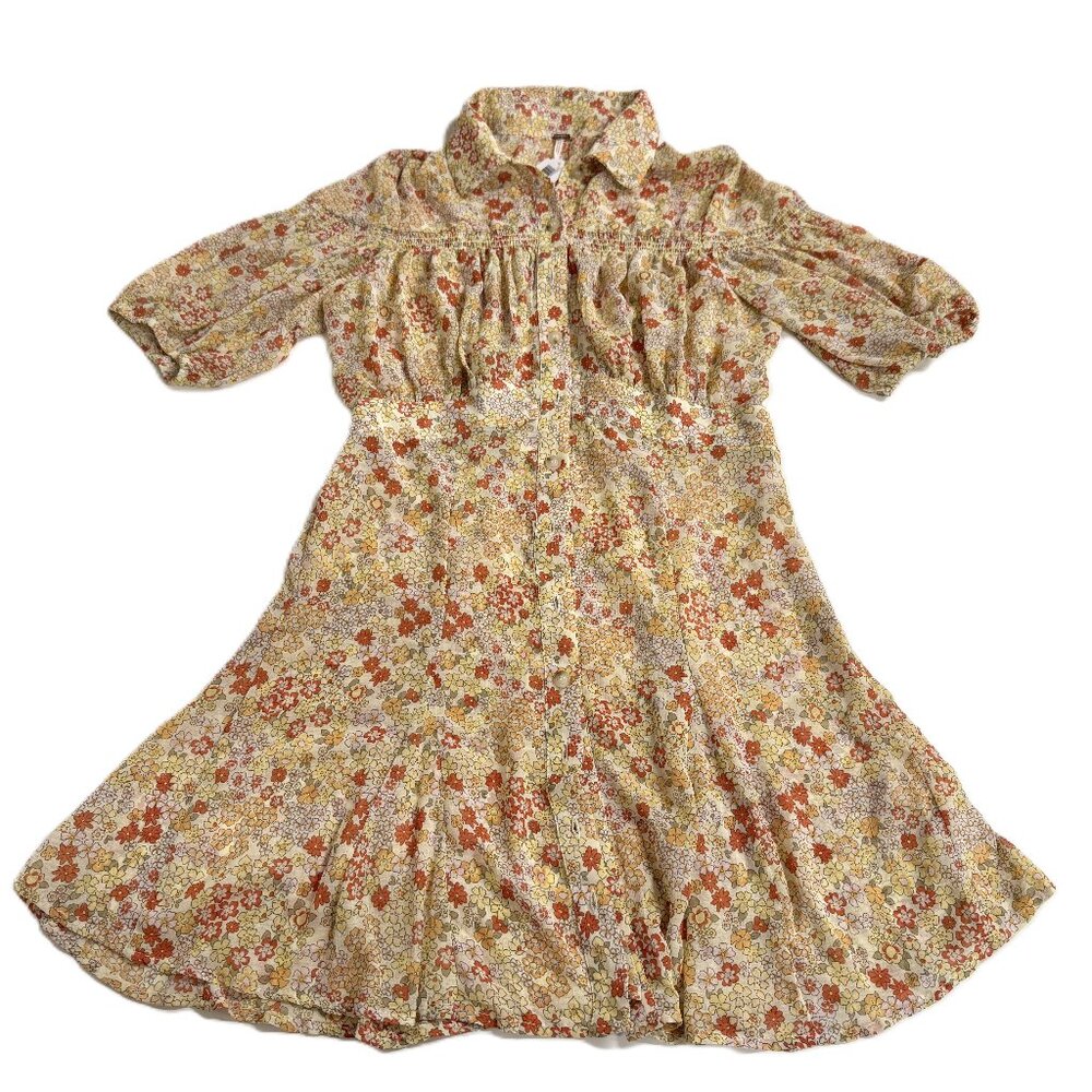 Free People Floral Button Down Dress
